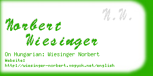 norbert wiesinger business card